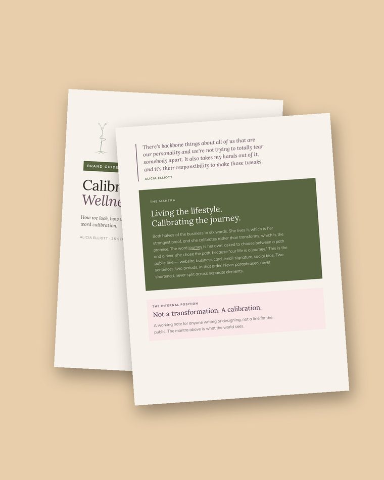 Calibration Wellness brand guide