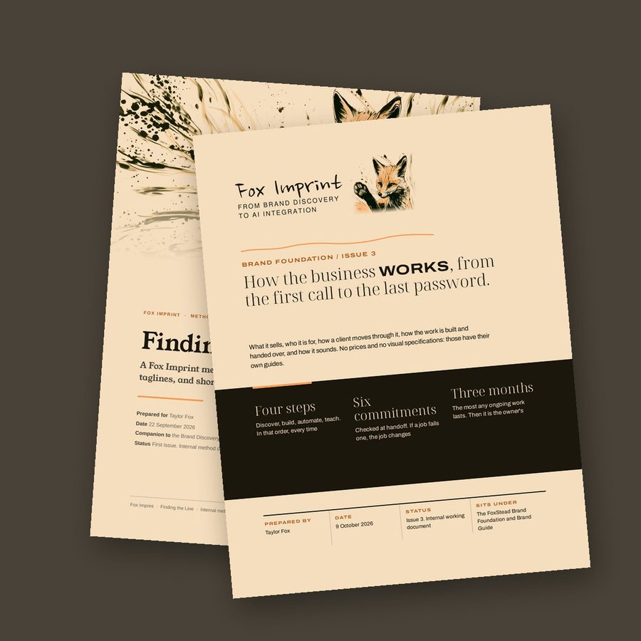 Finding the Line and the Fox Imprint brand foundation